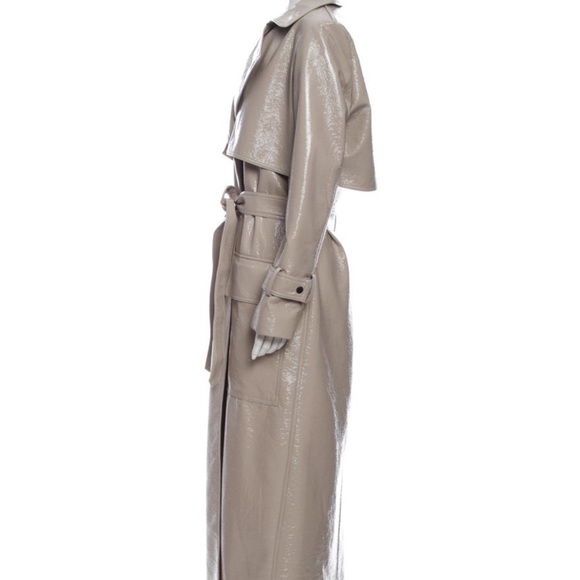 MICHAEL LO SORDO Crinkled Patent-leather Coat - Picture 9 of 10